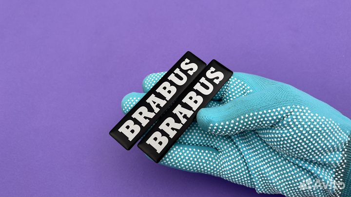 Шильдик 2 шт Brabus наклейка алюминиевая надпись