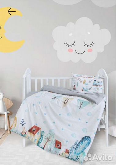 Белье постельное в детскую кроватку