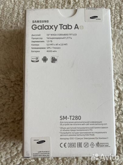 Планшет samsung galaxy tab a6