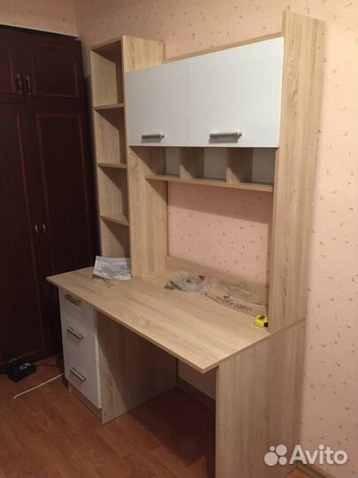 Стол новый пкс-5 Дуб Сонома/Белый глянец