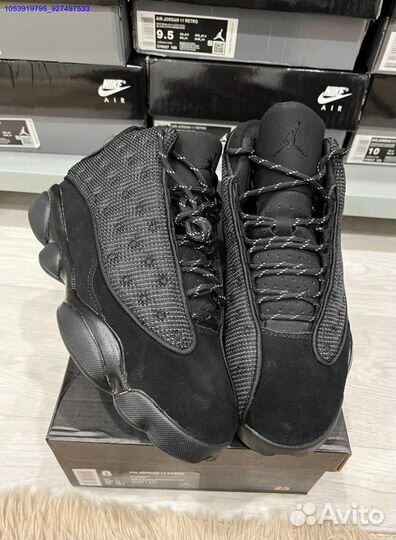 Кроссовки nike air jordan 13 black cat