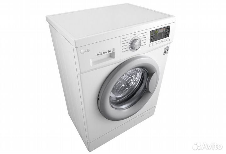 Стиральная машина LG белая,5кг,1000об,серый люк