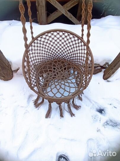 Кресло-качели в технике макраме