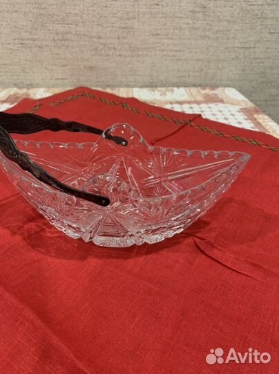 Ваза для фруктов хрусталь