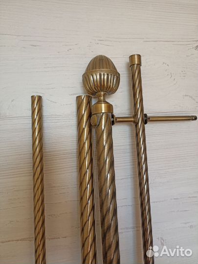 Карниз для штор двухрядный металлический