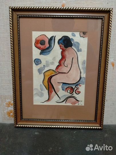 Картина. Суханов А.Г. Девушка ню. Голая. Оригинал