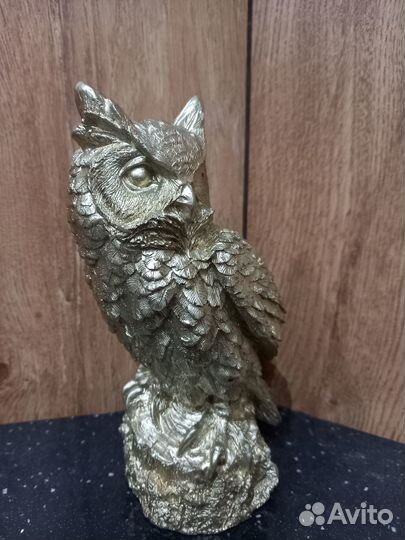 Золотой филин декор для дома и офиса