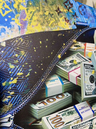 Картина деньги в louis vuitton