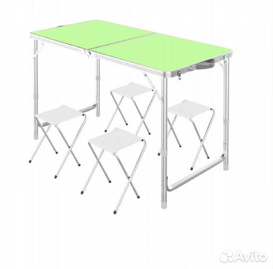Складной туристический стол + 4 стула