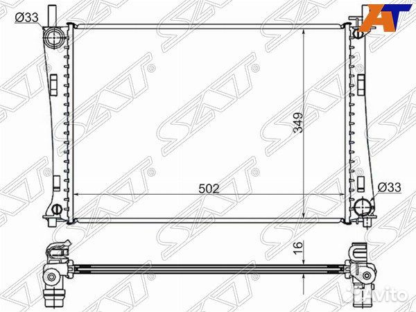 Радиатор ford fiesta 02-08, ford fusion 02, ford f