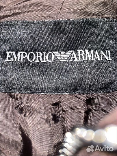 Кожаная куртка Emporio Armani