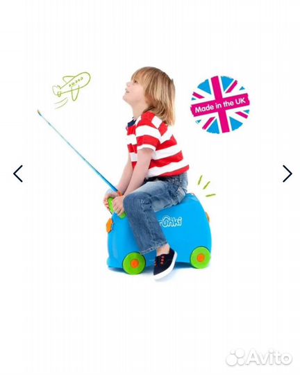 Детский чемодан каталка trunki