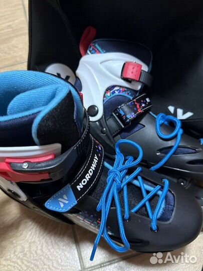 Коньки Nordway (новые) + сумка-чехол, размер 34-37