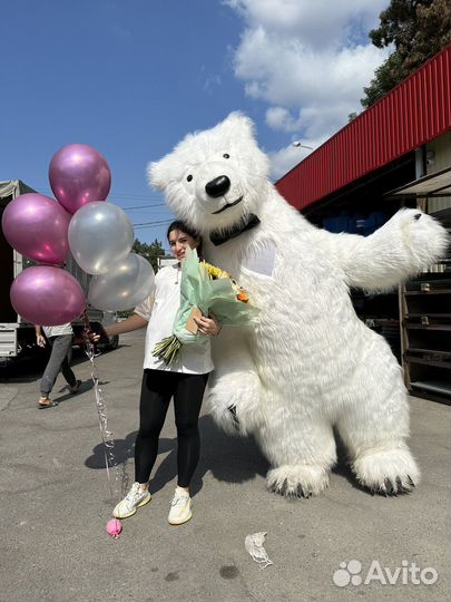 Ростовая кукла Белый мишка Праздник
