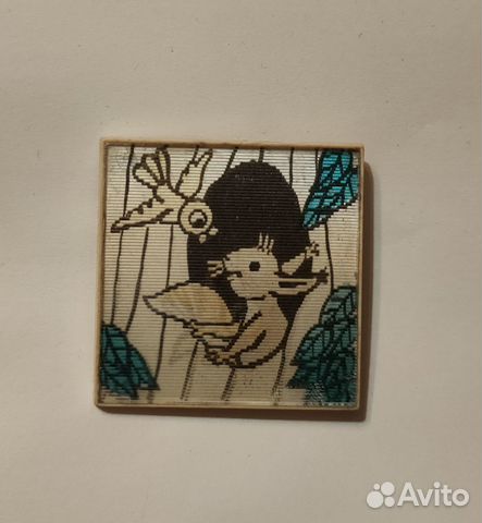 Значок переливающийся, детский. СССР
