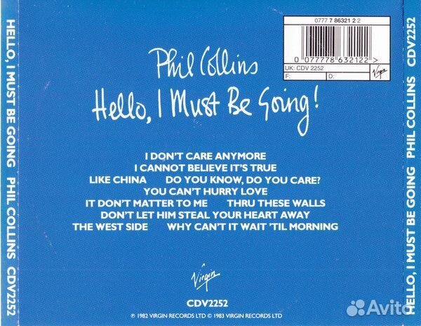 Phil Collins - Hello, I Must Be Going (CD)