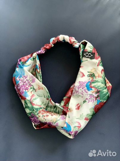 Шелковая Повязка ободок чалма аксессуар на голову