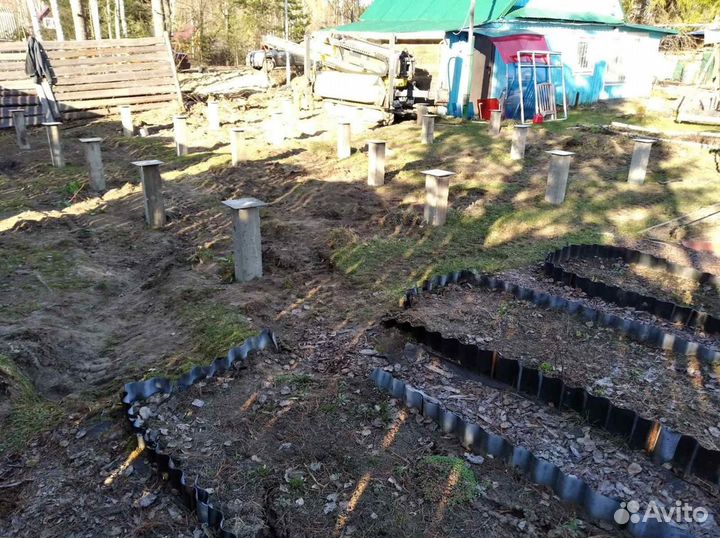 Фундамент на железобетонных сваях