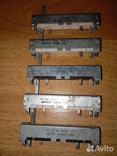 Ползунковые переменные резисторы (разные)