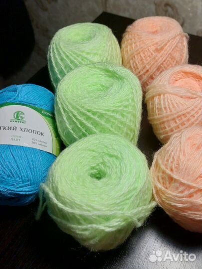 Пряжа нитки для вязания цена за 6 штук