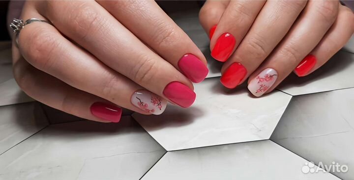 Маникюр гель лак,наращивание За волгой