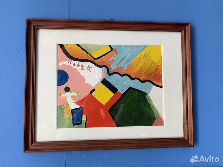 Картина абстракция (гуашь)