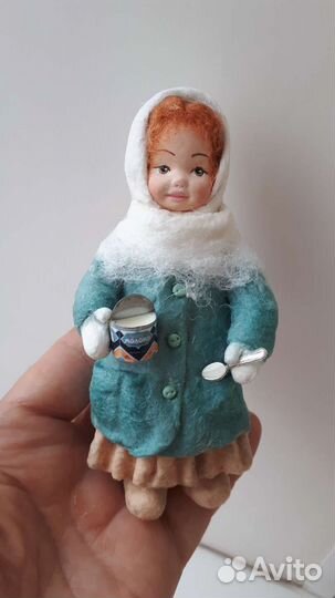 Ватная елочная игрушка