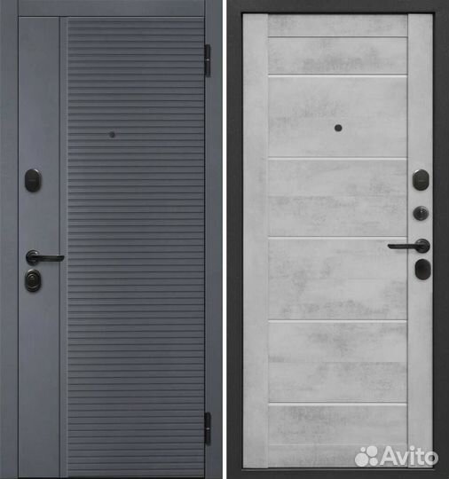 Входная дверь Феррони Бостон бетон снежный Царга