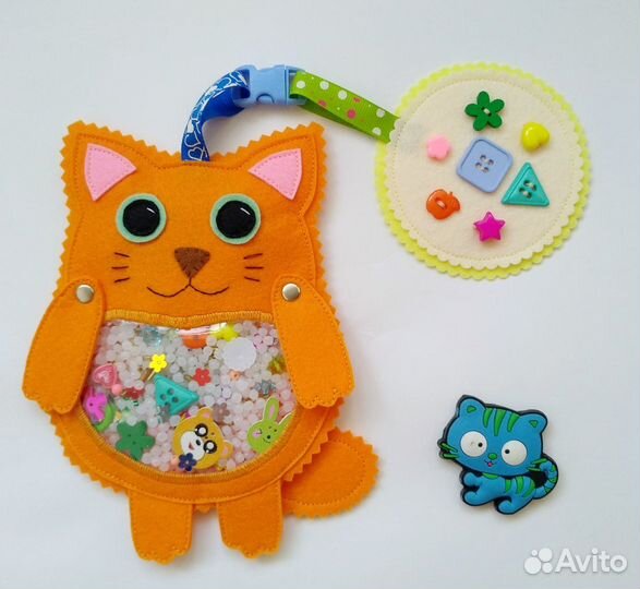 Игрушка искалочка из фетра для детей с 6 месяцев