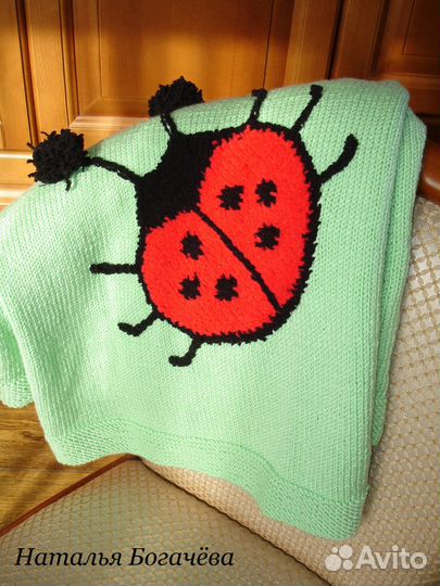 Плед детский вязаный 