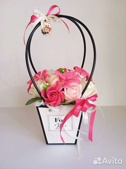 Букет из мыльных роз