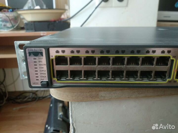 Коммутатор Cisco WS-C3750-48PS-S poe