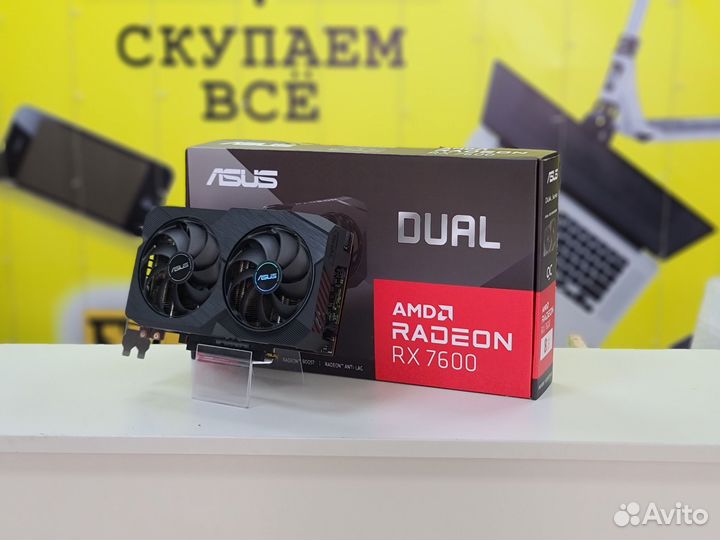 Видеокарта AMD Radeon rx7600 Dual/Рассрочка
