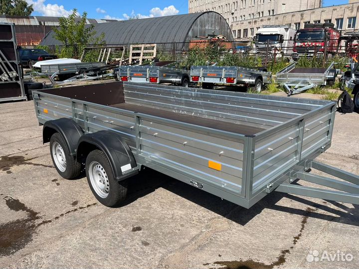 Легковой двухосный прицеп 3.5х1.5 м (борта 40 см)