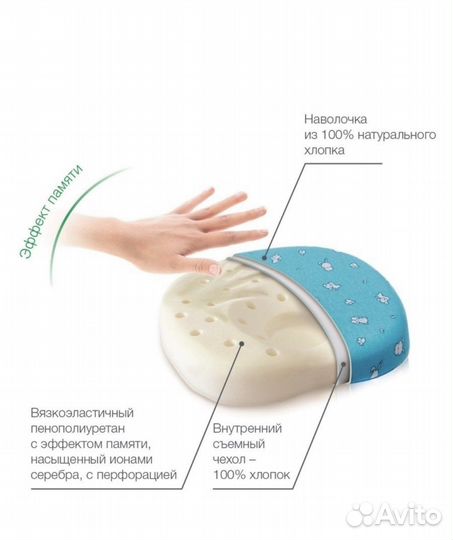 Подушка ортопедическая детская trelax