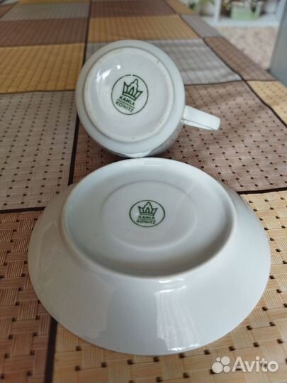 Кофейная пара фарфоровая kamla гдр