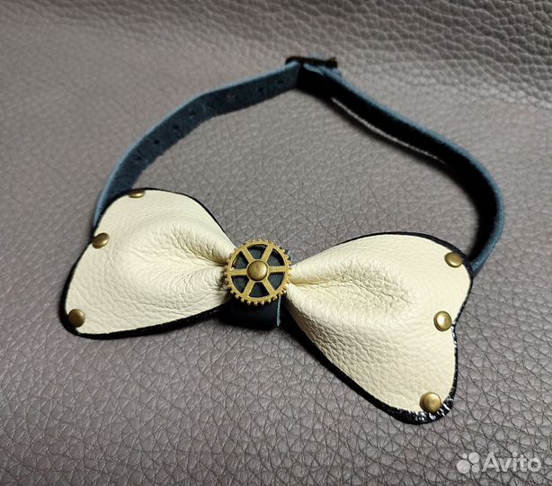 Галстук-бабочка из натуральной кожи