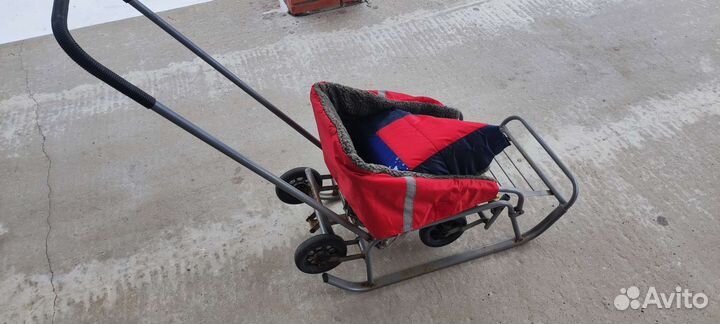 Санки с большими колесами