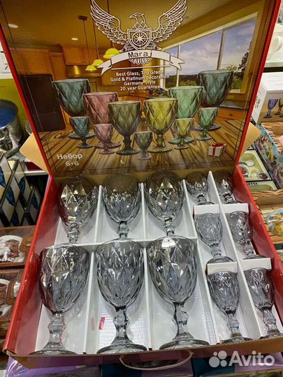 Набор 6 фужеров и 6 рюмок