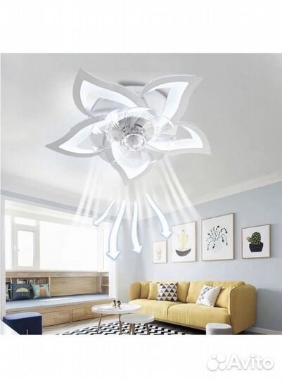 Люстра светодиодная потолочная с вентилятором