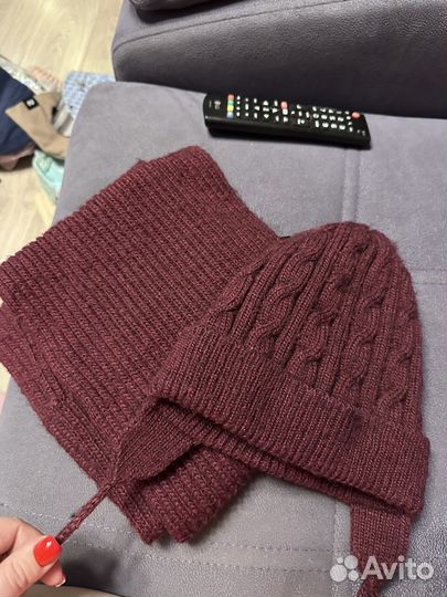 Зимние шапка и снуд на девочку 4-5 лет