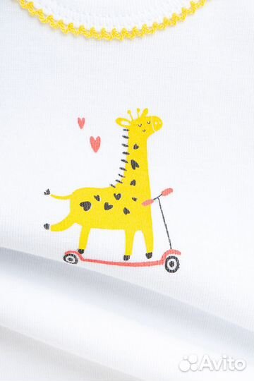 Майка для девочки Crocki (жирафы малыши, 134-140)
