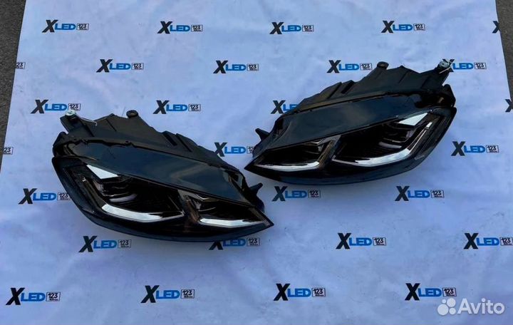 Тюнинг фары Volkswagen Golf 7 правая левая дорест