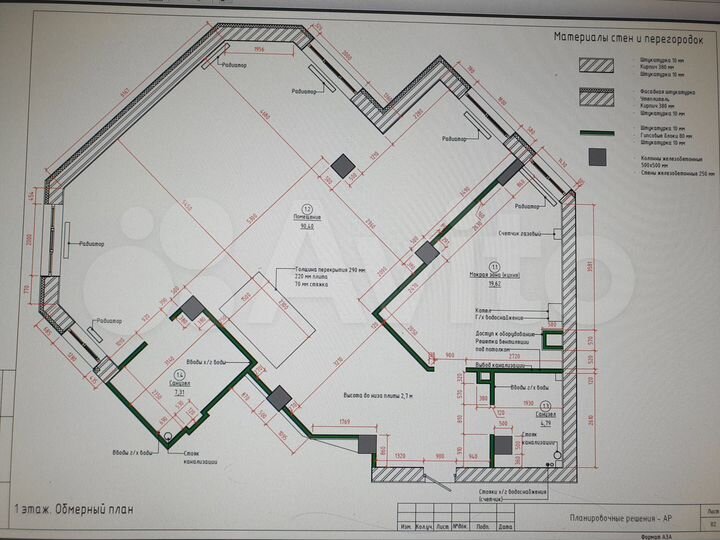 Своб. планировка, 211,4 м², 1/17 эт.