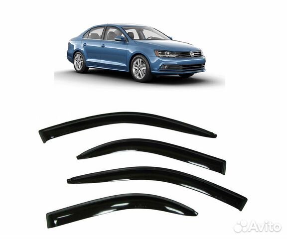Ветровики Фольксваген Джетта 6 10-18г Дефлекторы