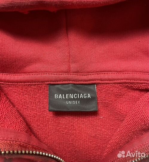 Balenciaga Skater Graffiti Зип Худи in red