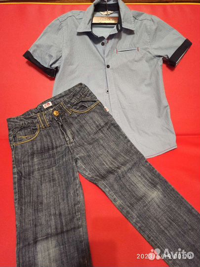 Джинсы+ 2шт.рубашки
