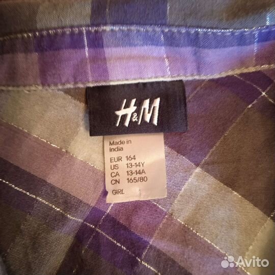 Рубашка zara, H&M для девочки 13/14 рост 158-165