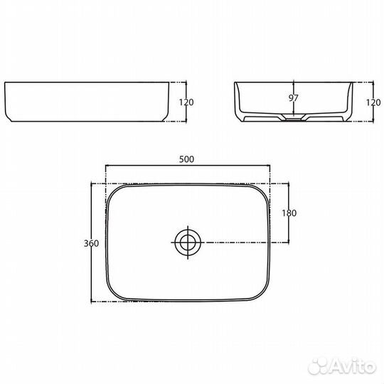 Раковина накладная Allen Brau Fantasy 50 бордо 4.11021.BD