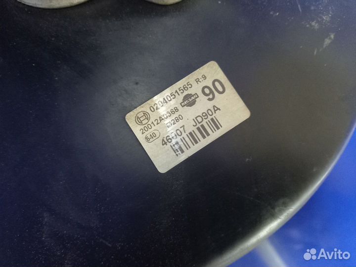 Вакуумник тормозной Nissan Qashqai I рестайлинг (2